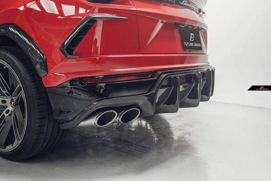 Future Design FD Carbon Fiber REAR BUMPER CANARDS FOR Lamborghini Urus - Performance SpeedShop