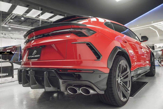 Future Design FD Carbon Fiber REAR BUMPER CANARDS FOR Lamborghini Urus - Performance SpeedShop