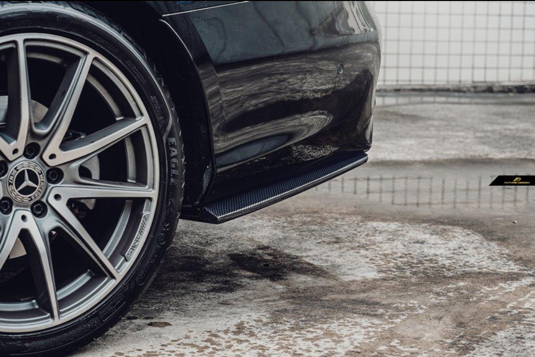 E53 Rear Toe Future design FD Carbon Fiber REAR CANARDS for Mercedes Benz E-Class ...