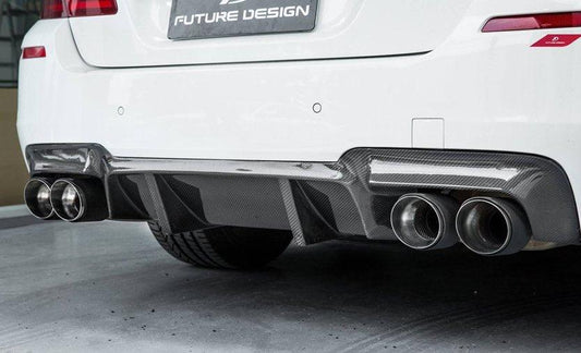 Future Design FD Carbon Fiber Rear Diffuser for BMW M5 & 5 series F10 F11 F18 520 528 535 with M-Package - Performance SpeedShop