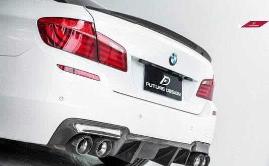 Future Design FD Carbon Fiber Rear Diffuser for BMW M5 & 5 series F10 F11 F18 520 528 535 with M-Package - Performance SpeedShop