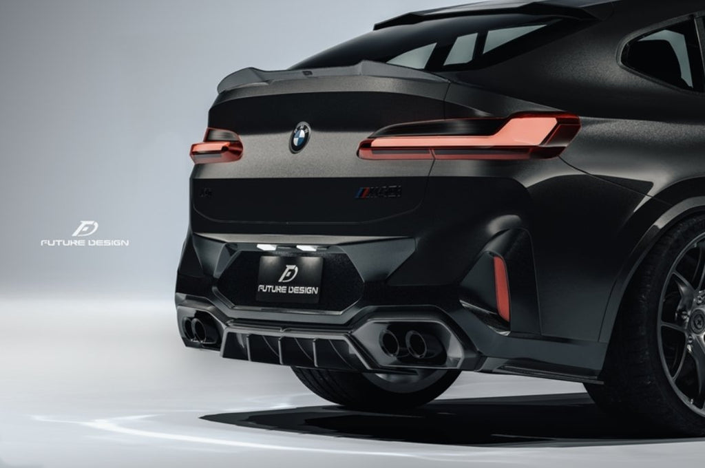 Future Design FD Carbon Fiber REAR DIFFUSER for BMW X4 G02 2022-ON Facelift FL M40i - Performance SpeedShop