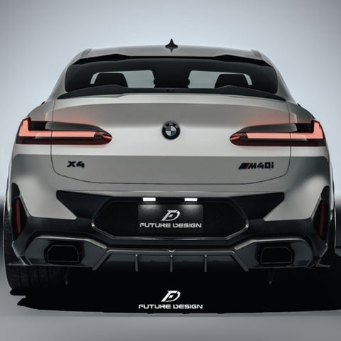 Future Design FD Carbon Fiber REAR DIFFUSER for BMW X4 G02 2022-ON Facelift FL M40i - Performance SpeedShop