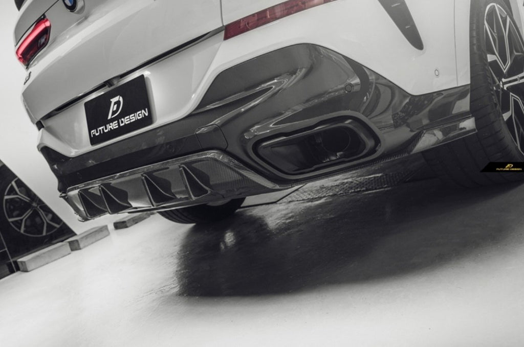 Future Design FD Carbon Fiber REAR DIFFUSER for BMW X6 G06 2020-ON - Performance SpeedShop