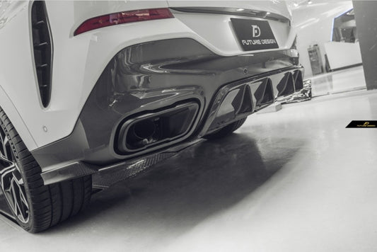 Future Design FD Carbon Fiber REAR DIFFUSER for BMW X6 G06 2020-ON - Performance SpeedShop