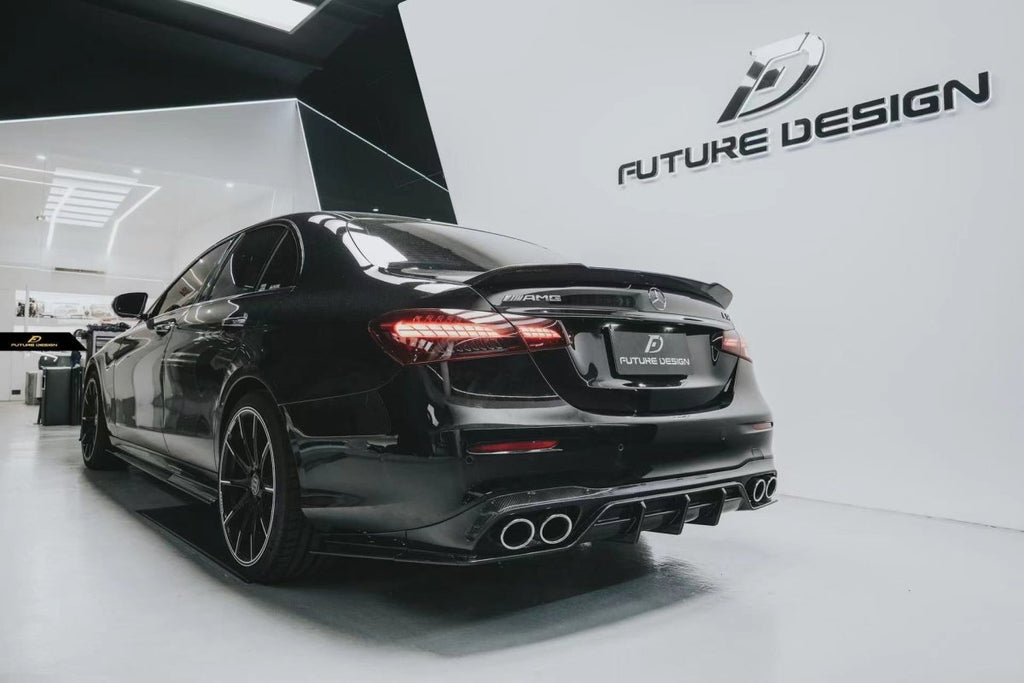 Future design FD Carbon Fiber REAR DIFFUSER for Mercedes Benz E-Class E43 E53 E63 W213 2017-ON - Performance SpeedShop