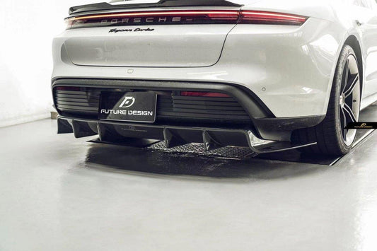 Future Design FD Carbon Fiber REAR DIFFUSER for Porsche Taycan Base & 4S - Performance SpeedShop