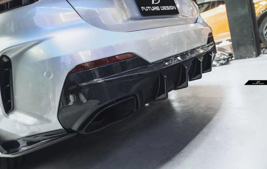 Future Design FD Carbon Fiber REAR DIFFUSER & REAR CANARDS for BMW 4 Series G22 G23 2021-ON 420i 430i M440i - Performance SpeedShop