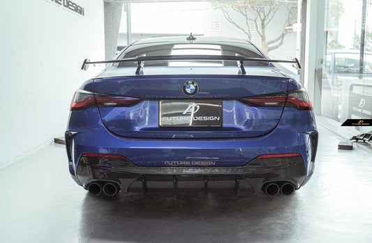 Future Design FD Carbon Fiber REAR DIFFUSER & REAR CANARDS for BMW 4 Series G22 G23 2021-ON 420i 430i M440i - Performance SpeedShop