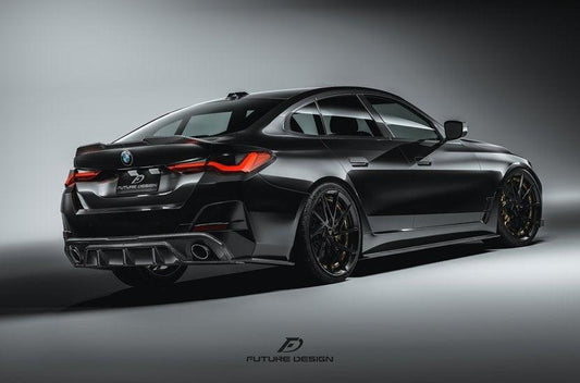 Future Design FD Carbon Fiber REAR DIFFUSER & REAR CANARDS for BMW 4 Series G26 Gran coupe M440i 430i with M-Package 2022-ON - Performance SpeedShop