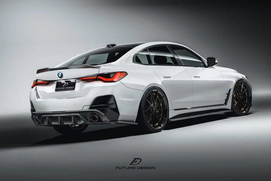 Future Design FD Carbon Fiber REAR DIFFUSER & REAR CANARDS for BMW 4 Series G26 Gran coupe M440i 430i with M-Package 2022-ON - Performance SpeedShop