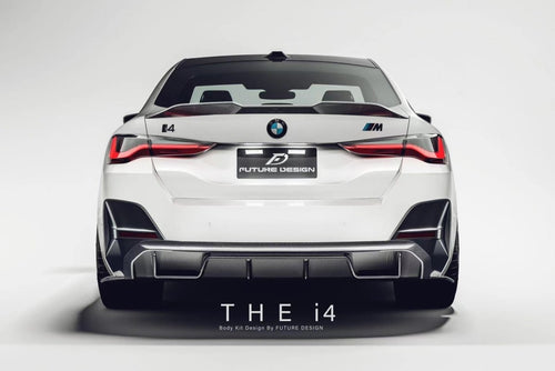 Future Design FD Carbon Fiber REAR DIFFUSER & REAR CANARDS for BMW I4 G26 M50 & e Drive 40 with M package 2022-ON - Performance SpeedShop