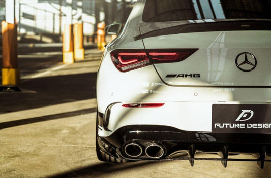 Future Design FD Carbon Fiber Rear Lower Diffuser For CLA C118 CLA45 2020-ON - Performance SpeedShop