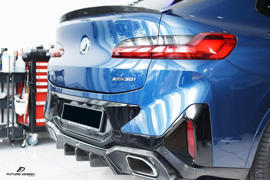 Future Design FD Carbon Fiber REAR SPOILER for BMW X4 & X4M & X4MC G02 F98 2019-ON - Performance SpeedShop