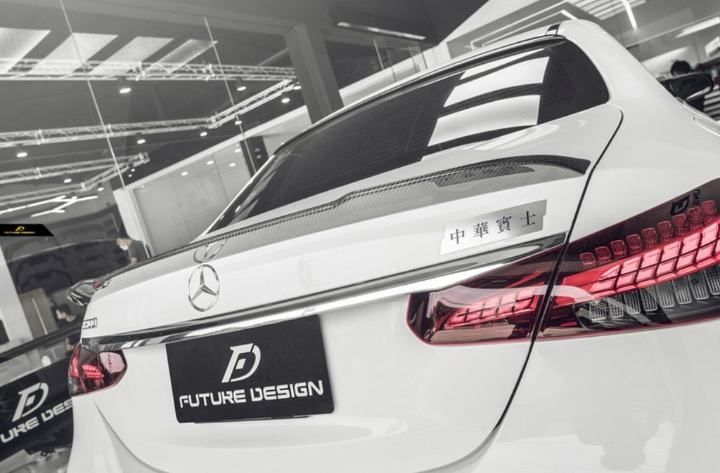 Future design FD Carbon Fiber REAR SPOILER for Mercedes Benz E-Class E43 E53 E63 W213 2017-ON - Performance SpeedShop