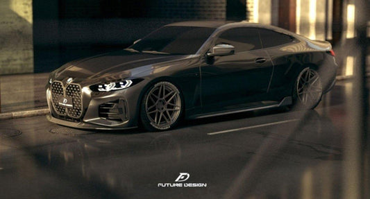 Future Design FD Carbon Fiber Side Skirts for BMW 4 Series G22 2021-ON - Performance SpeedShop