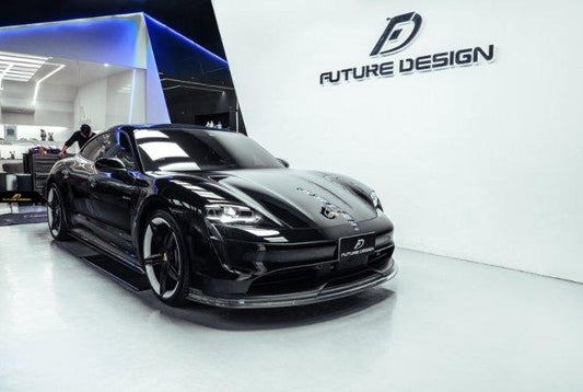 Future Design FD Carbon Fiber SIDE SKIRTS for Porsche Taycan Base & 4S & Turbo & Turbo S - Performance SpeedShop