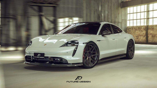 Future Design FD Carbon Fiber SIDE SKIRTS for Porsche Taycan Base & 4S & Turbo & Turbo S - Performance SpeedShop