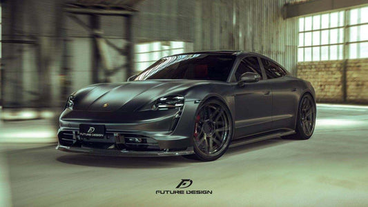 Future Design FD Carbon Fiber SIDE SKIRTS for Porsche Taycan Base & 4S & Turbo & Turbo S - Performance SpeedShop