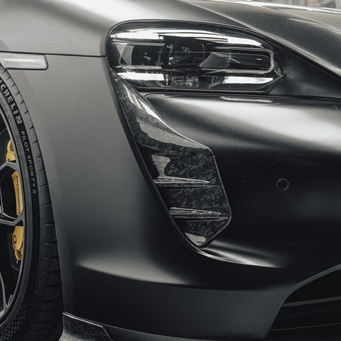 Future Design FD Carbon Fiber UPPER VALENCES for Porsche Taycan 4 & 4S - Performance SpeedShop