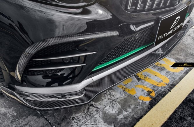Future Design FD GT Carbon Fiber FRONT BUMPER CANARDS for Mercedes Benz GLC250 AMG / GLC300 AMG / GLC43 AMG W253 GLC & GLC Coupe 2016-2019 Pre-facelift - Performance SpeedShop