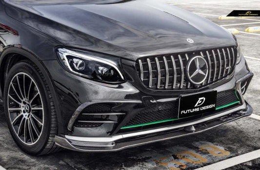 Future Design FD GT Carbon Fiber FRONT LIP for Mercedes Benz GLC250 AMG / GLC300 AMG / GLC43 AMG W253 GLC & GLC Coupe 2016-2019 Pre-facelift - Performance SpeedShop