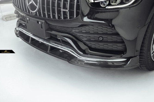 Future Design FD GT Carbon Fiber FRONT LIP SPLITTER for Mercedes Benz GLC250 AMG / GLC300 AMG / GLC43 AMG W253 GLC & GLC Coupe 2020-ON Facelift - Performance SpeedShop