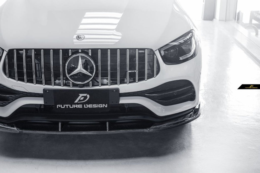 Future Design FD GT Carbon Fiber FRONT LIP SPLITTER for Mercedes Benz GLC250 AMG / GLC300 AMG / GLC43 AMG W253 GLC & GLC Coupe 2020-ON Facelift - Performance SpeedShop