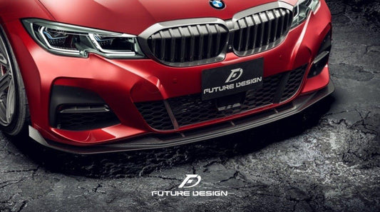 Future Design FD GT Carbon Fiber Front Splitter for BMW G20 / G21 3 Series M340i 330i - Performance SpeedShop