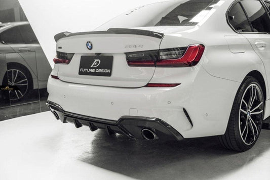 Future Design FD GT Carbon Fiber Rear Diffuser Dual Exist for BMW G20 / G21 3 Series 330i with M-Package - Performance SpeedShop