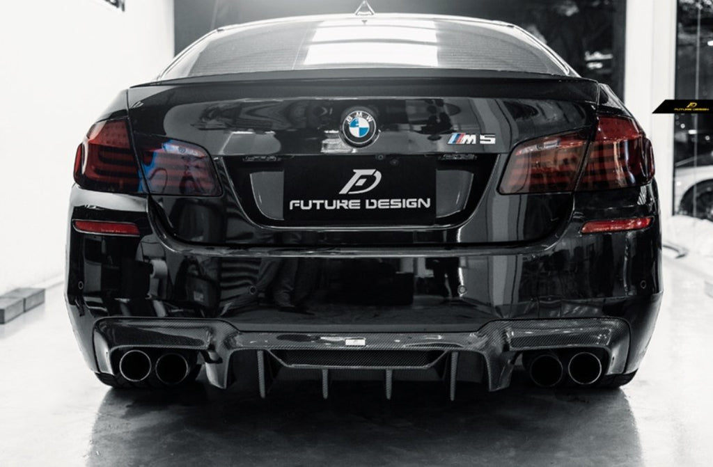 Future Design FD GT Carbon Fiber Rear Diffuser for BMW M5 & 5 series F10 F11 F18 520 528 535 with M-Package - Performance SpeedShop