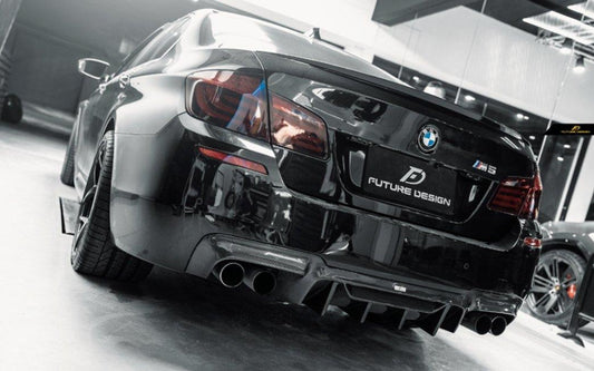 Future Design FD GT Carbon Fiber Rear Diffuser for BMW M5 & 5 series F10 F11 F18 520 528 535 with M-Package - Performance SpeedShop