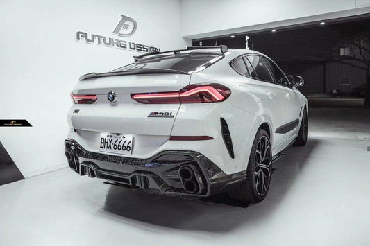 Future Design FD GT Carbon Fiber REAR DIFFUSER for BMW X6 G06 2020-ON - Performance SpeedShop