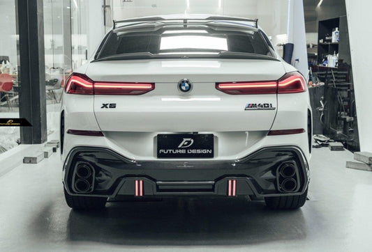 Future Design FD GT Carbon Fiber REAR DIFFUSER for BMW X6 G06 2020-ON - Performance SpeedShop