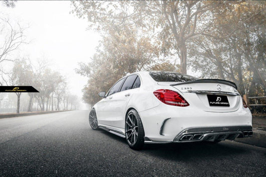 Future Design FD GT Carbon Fiber Rear Diffuser for W205 AMG Sport Package / C63 AMG Sedan 2015-ON - Performance SpeedShop