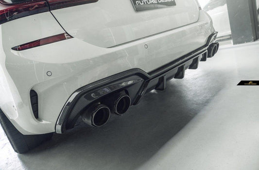 Future Design FD GT Carbon Fiber Rear Diffuser Quad Exist for BMW G20 / G21 3 Series M340i 330i - Performance SpeedShop