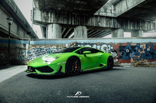 Future Design FD GT Carbon Fiber SIDE SKIRTS for Lamborghini Huracan LP580-2 LP610-4 - Performance SpeedShop