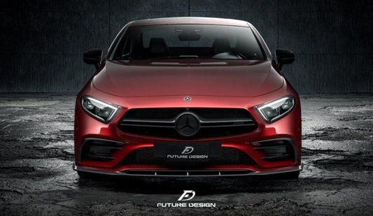 Future Design FD GTS-V Carbon Fiber FRONT SPLITTER For CLS450 CLS53 W257 C257 2019-2021 - Performance SpeedShop