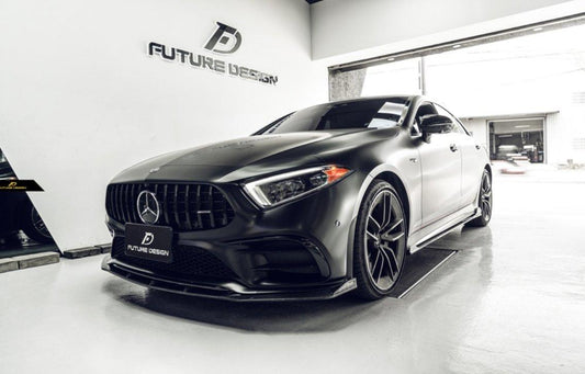 Future Design FD GTS-V Carbon Fiber FRONT SPLITTER For CLS450 CLS53 W257 C257 2019-2021 - Performance SpeedShop