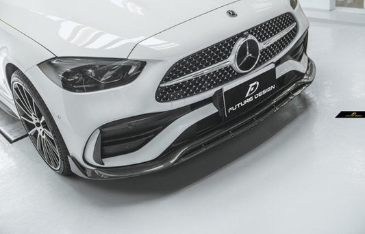 Future Design FD V1 Carbon Fiber FRONT LIP for W206 C300 with AMG Package Sedan 2021-ON - Performance SpeedShop