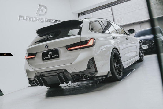 Future Design FD V1 Carbon Fiber Rear Diffuser for BMW G20 / G21 3 Series M340i 330i 2023-ON LCI - Performance SpeedShop