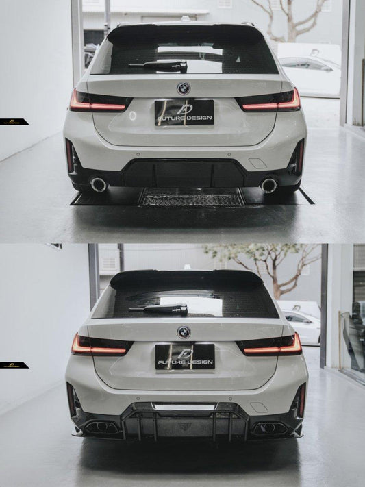 Future Design FD V1 Carbon Fiber Rear Diffuser for BMW G20 / G21 3 Series M340i 330i 2023-ON LCI - Performance SpeedShop