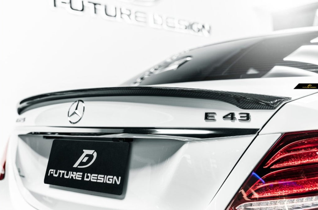 Future design FD V1 Carbon Fiber REAR SPOILER for Mercedes Benz E-Class E43 E53 E63 W213 2017-ON - Performance SpeedShop