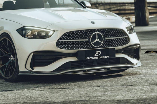 Future Design FD V2 Carbon Fiber FRONT LIP for W206 C300 with AMG Package Sedan 2021-ON - Performance SpeedShop