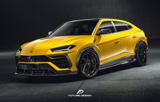 Future Design FD V2 Carbon Fiber FRONT LIP SPLITTER for Lamborghini Urus - Performance SpeedShop