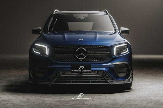 Future Design FD V2 Carbon Fiber FRONT LIP SPLITTER for Mercedes Benz GLB250 AMG / GLB35 AMG X247 2020-ON - Performance SpeedShop