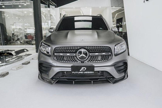 Future Design FD V2 Carbon Fiber FRONT LIP SPLITTER for Mercedes Benz GLB250 AMG / GLB35 AMG X247 2020-ON - Performance SpeedShop