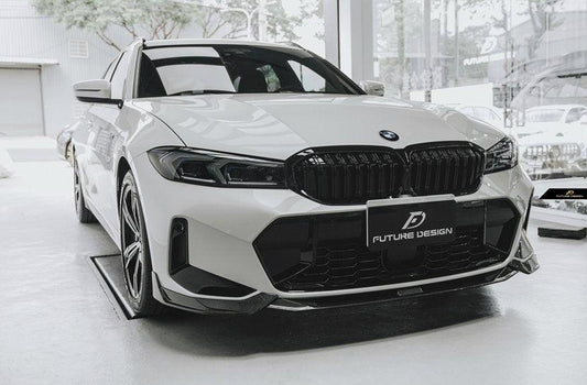 Future Design FD V2 Carbon Fiber Front Splitter for BMW G20 / G21 3 Series M340i 330i 2023-ON LCI - Performance SpeedShop