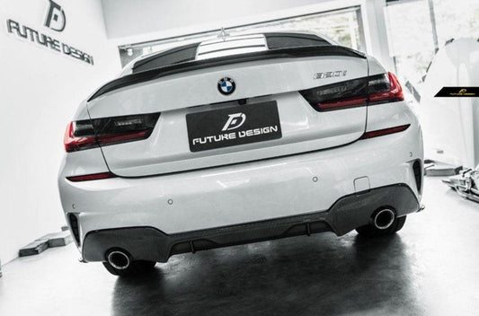 Future Design M Performance Carbon Fiber Rear Diffuser for BMW G20 / G21 3 Series 330i with M-Package - Performance SpeedShop