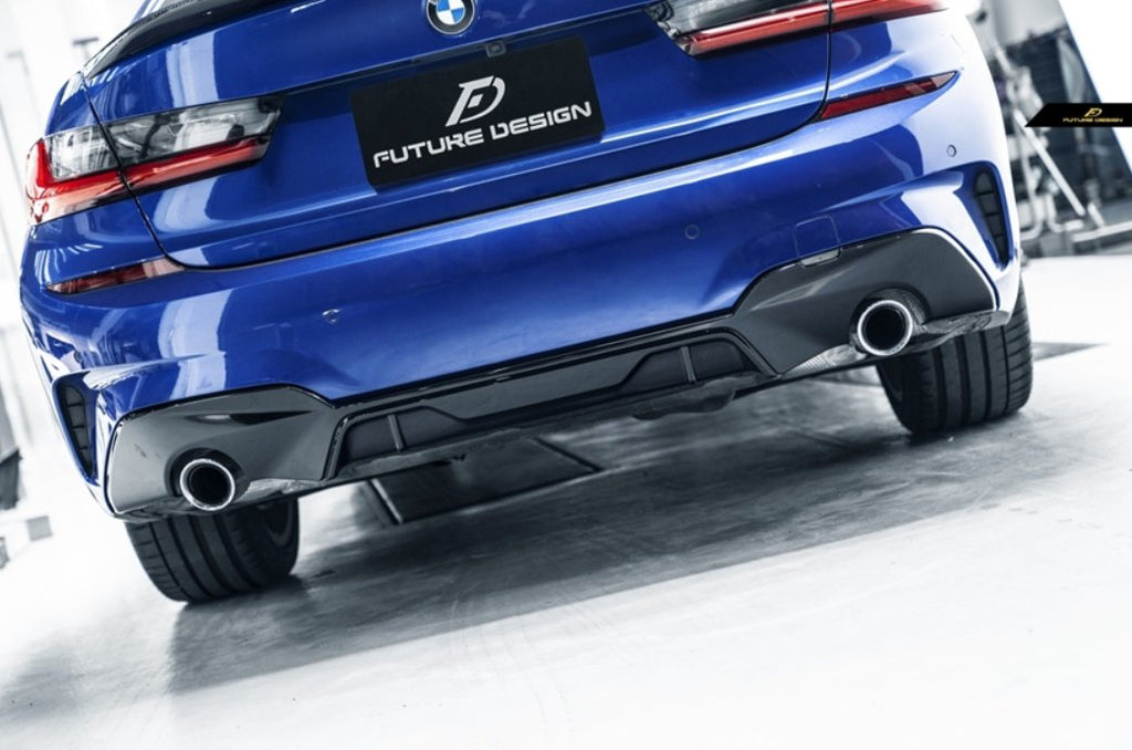 Future Design M Performance Carbon Fiber Rear Diffuser for BMW G20 / G21 3 Series 330i with M-Package - Performance SpeedShop